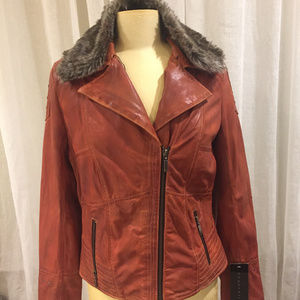 Bagatelle Rust Short Leather Jacket